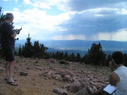 Rainfall as viewed from Mt Phillips